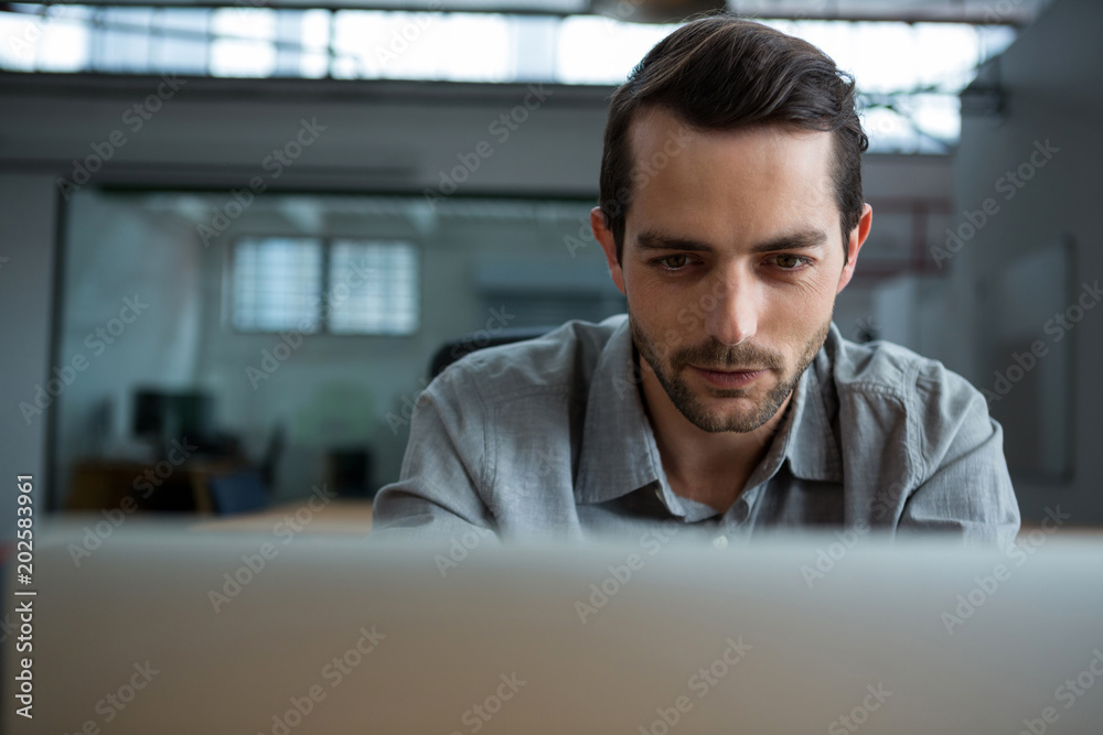 Happy man working on laptop Happy man working on laptop