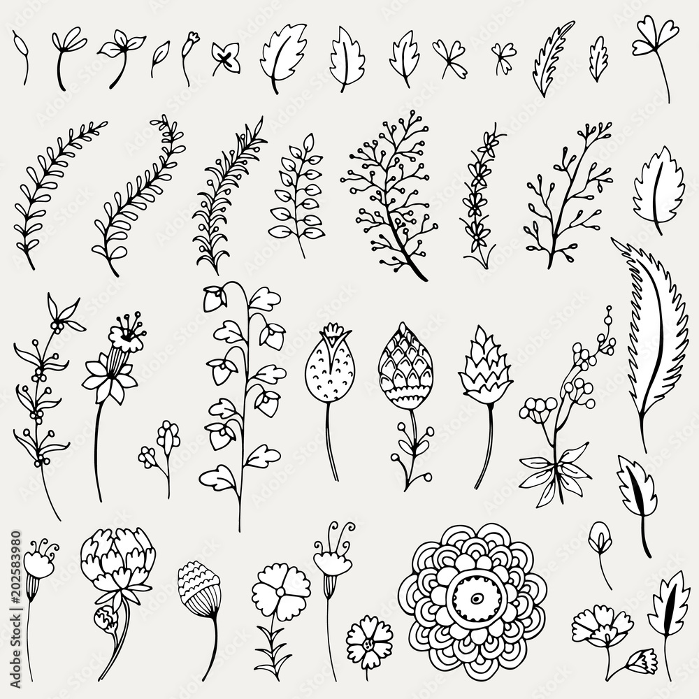 Simple Flower Doodles Simple Flower Doodles