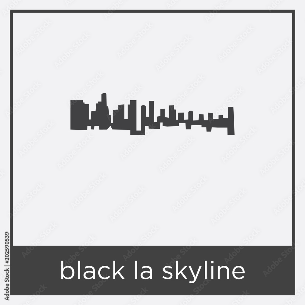 black la skyline icon isolated on white background black la skyline icon isolated on white background