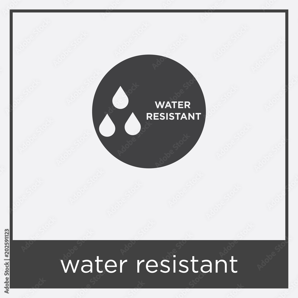 Fotografie water resistant icon isolated on white background
