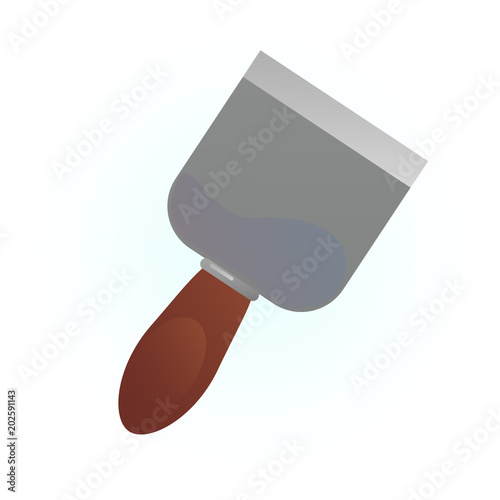 Metallic spatula vector illustration