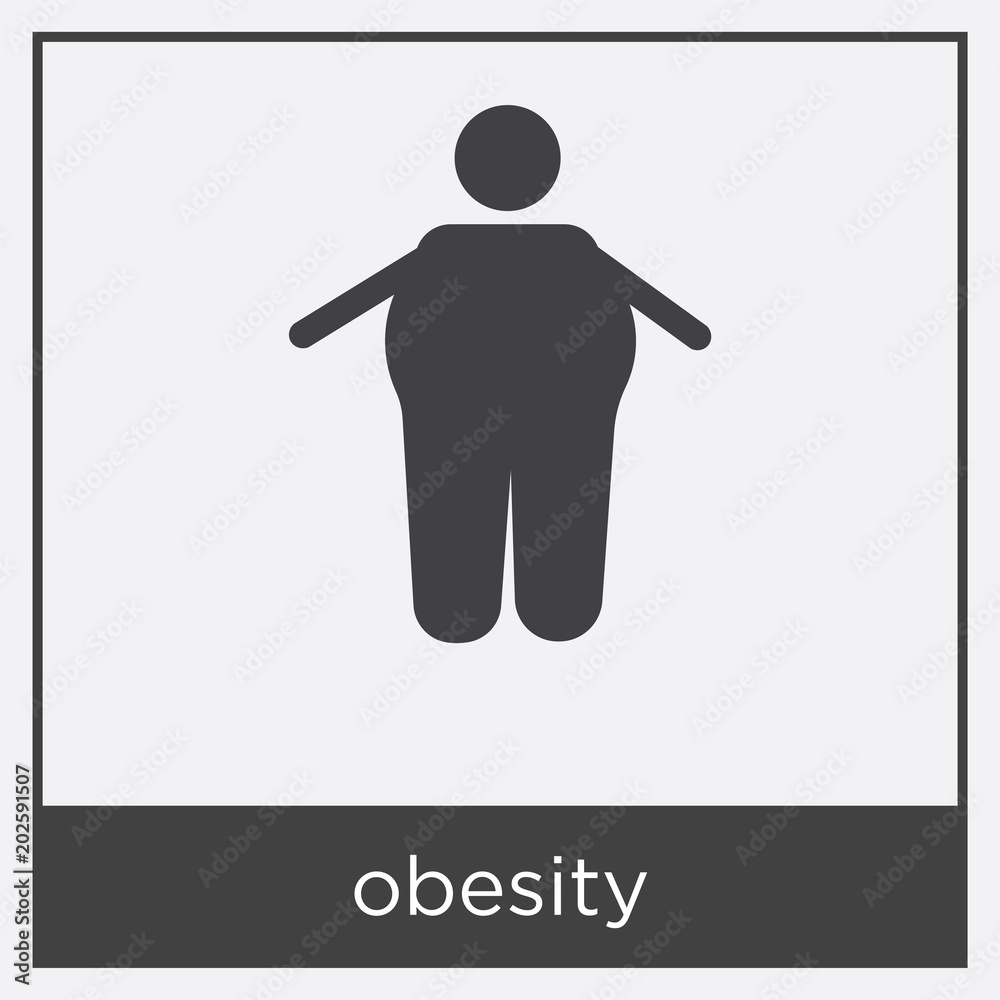 obesity icon isolated on white background obesity icon isolated on white background