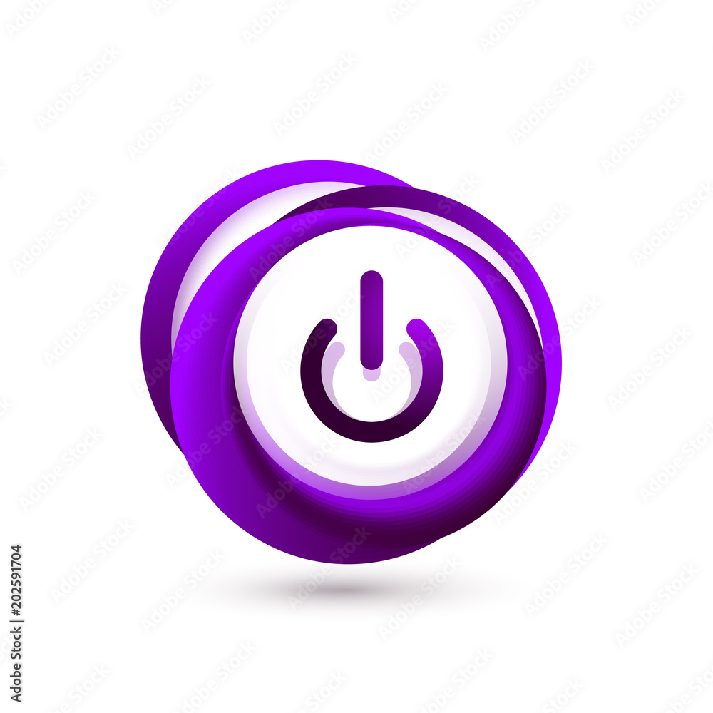 Glass transparent effect power start button, on off icon, vector UI or app symbol design Glass transparent effect power start button, on off icon, vector UI or app symbol design