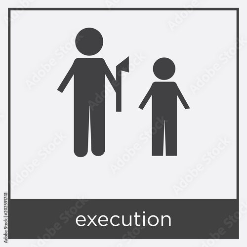 execution icon isolated on white background