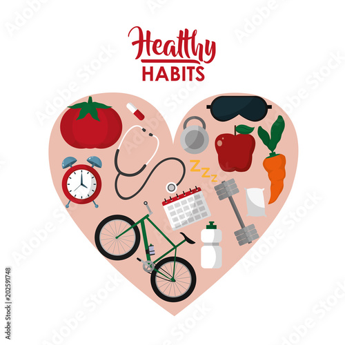 Healthy habits lifestyle concept