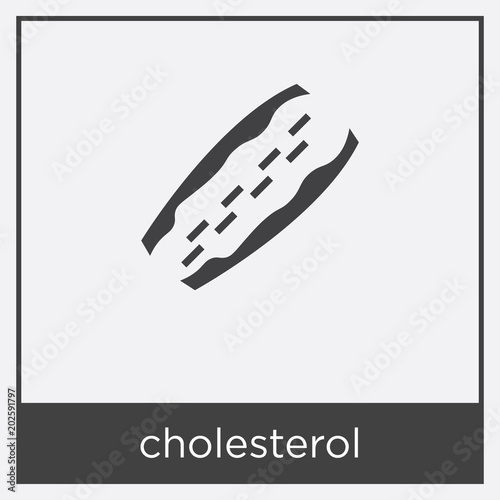 cholesterol icon isolated on white background