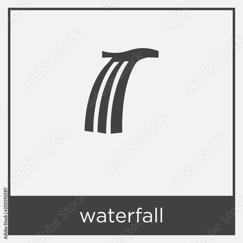 waterfall icon isolated on white background