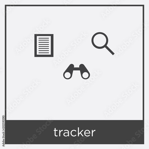 tracker icon isolated on white background