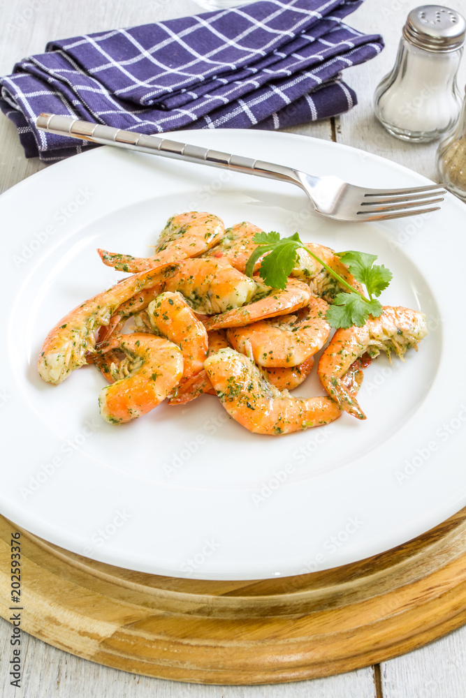 queues de crevettes