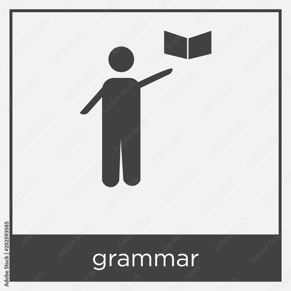 grammar icon isolated on white background grammar icon isolated on white background