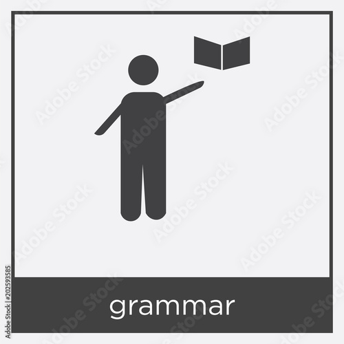 grammar icon isolated on white background