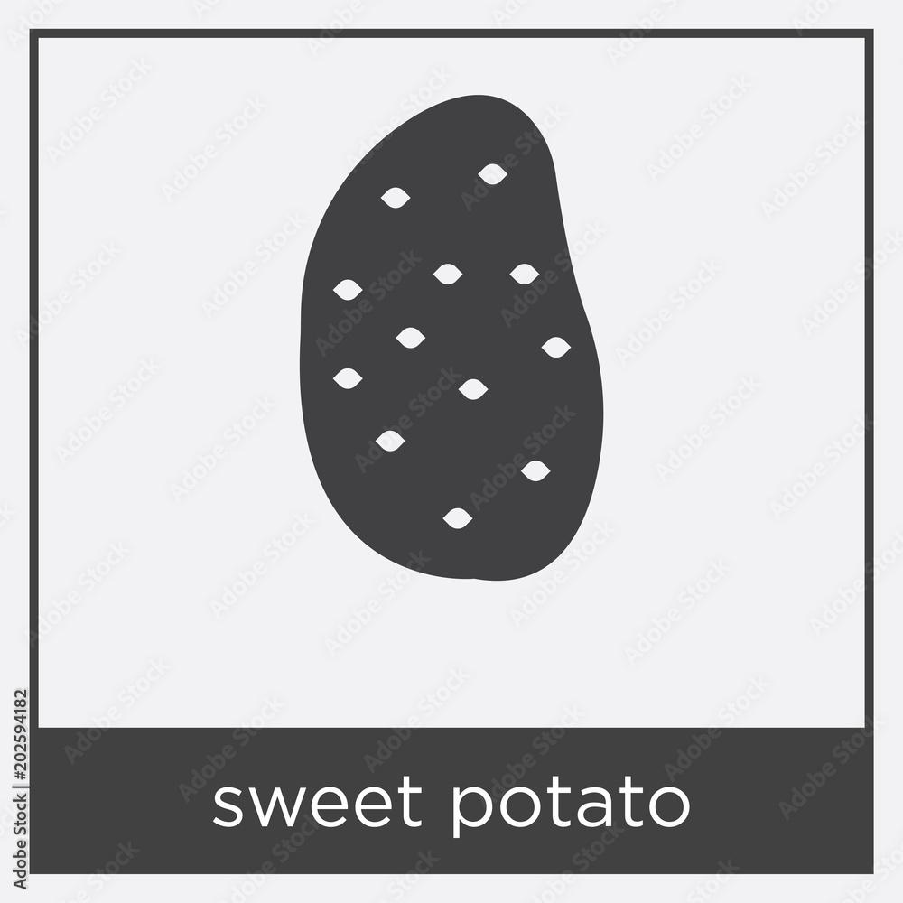 sweet potato icon isolated on white background sweet potato icon isolated on white background