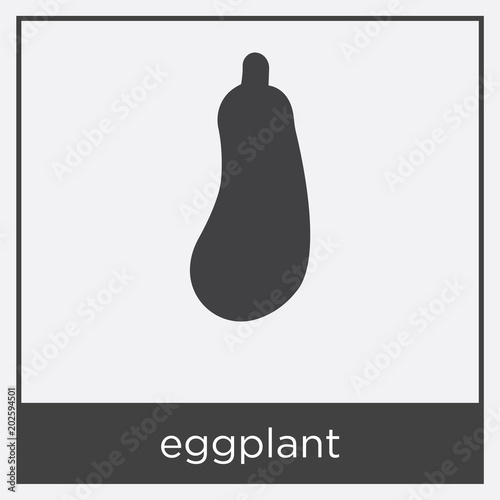 eggplant icon isolated on white background