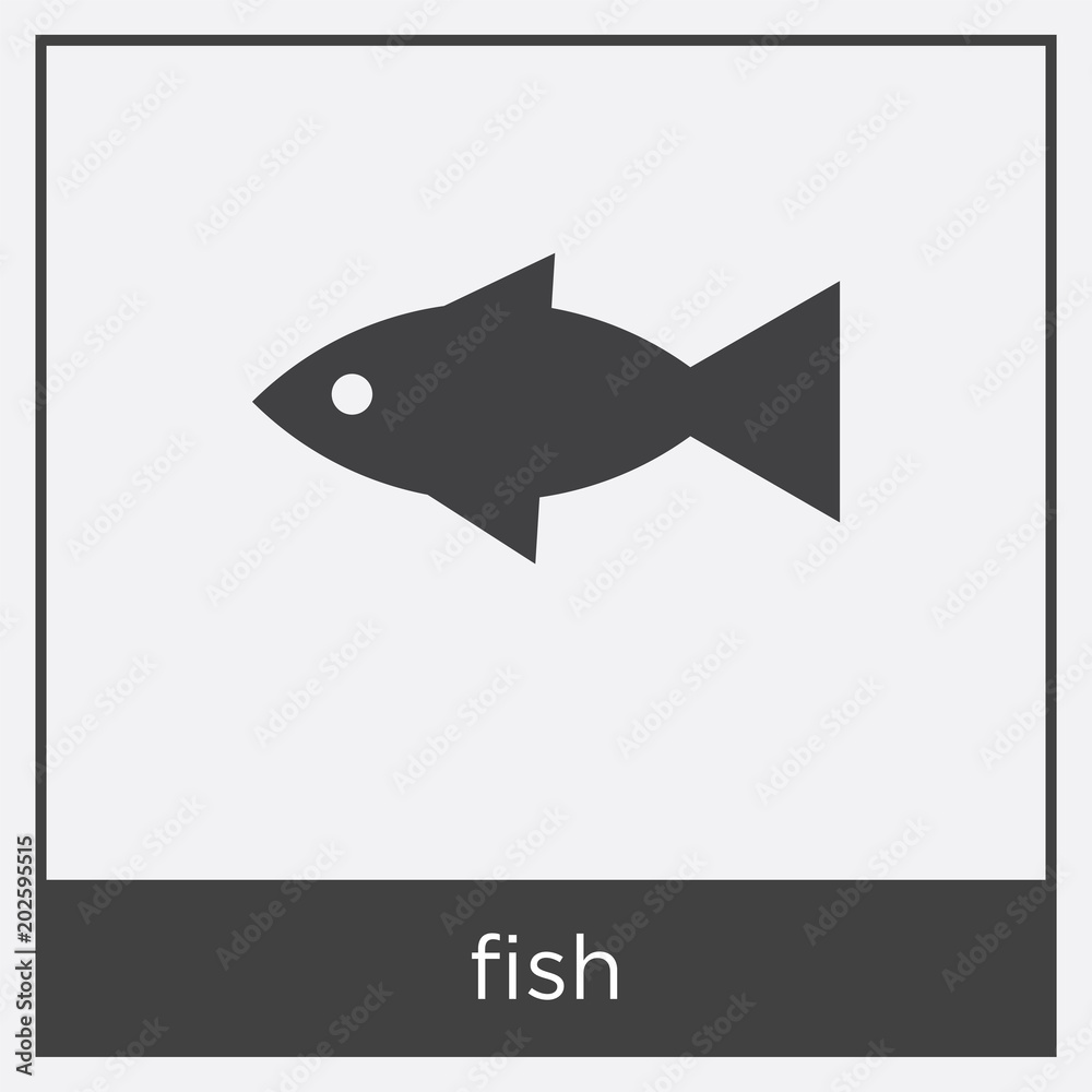 fish icon isolated on white background fish icon isolated on white background