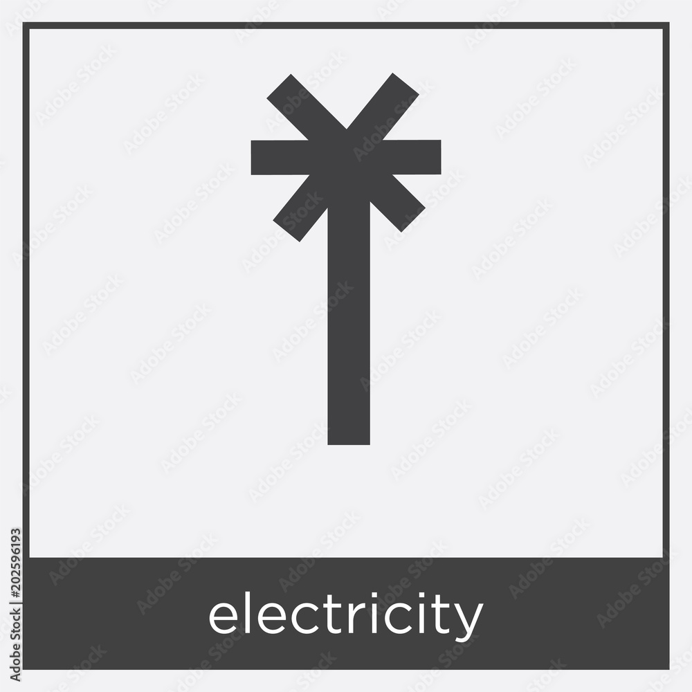 electricity icon isolated on white background