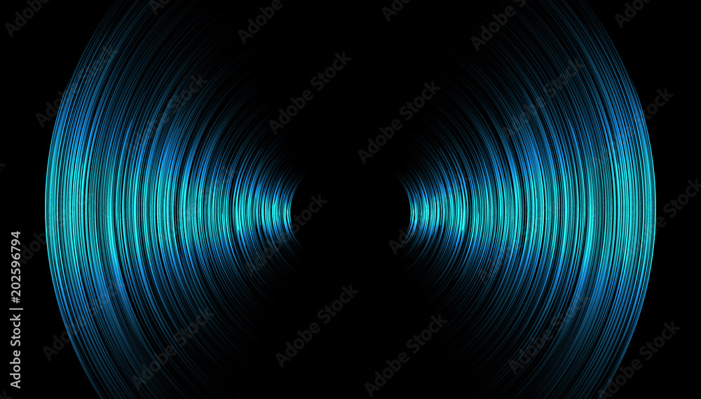 Sound waves oscillating dark blue light, Abstract technology background. Vector. Sound waves oscillating dark blue light, Abstract technology background. Vector.