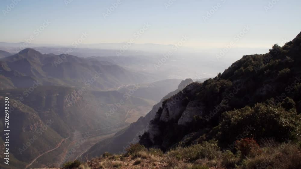View over Montserrat mountains in Spain. View over Montserrat mountains in Spain.