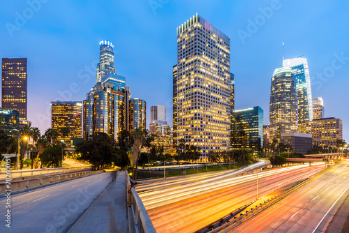 Fototapeta Zachód słońca w centrum Los Angeles