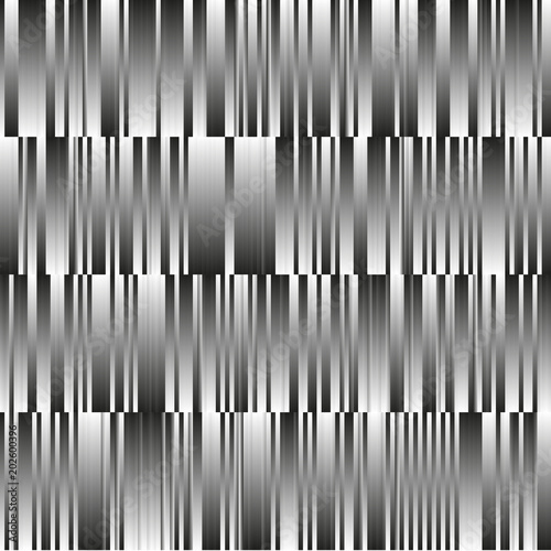 Seamless vector black and white pattern from gradient lines