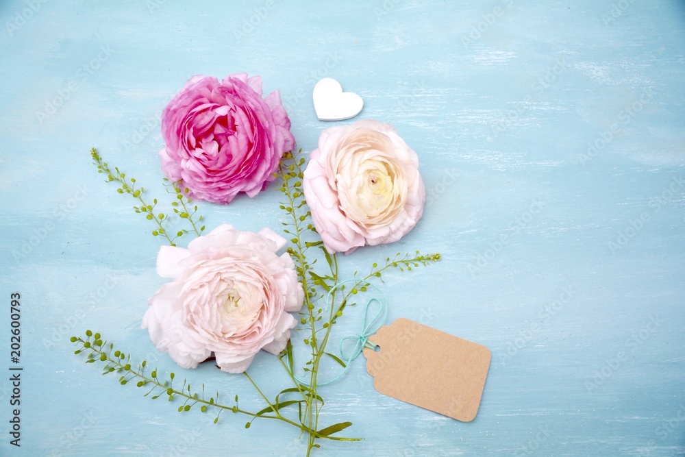 Fotografie Blumenstrauß Shabby Chic - Grußkarte Nostalgie