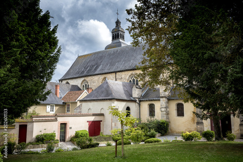 Hautvillers, France: Saint-Pierre Abbey of Hautvillers with the grave of Dom Perignon in the Champagne district Vallee de la Marne in France. photo
