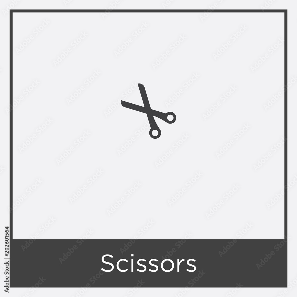 Scissors icon isolated on white background Scissors icon isolated on white background