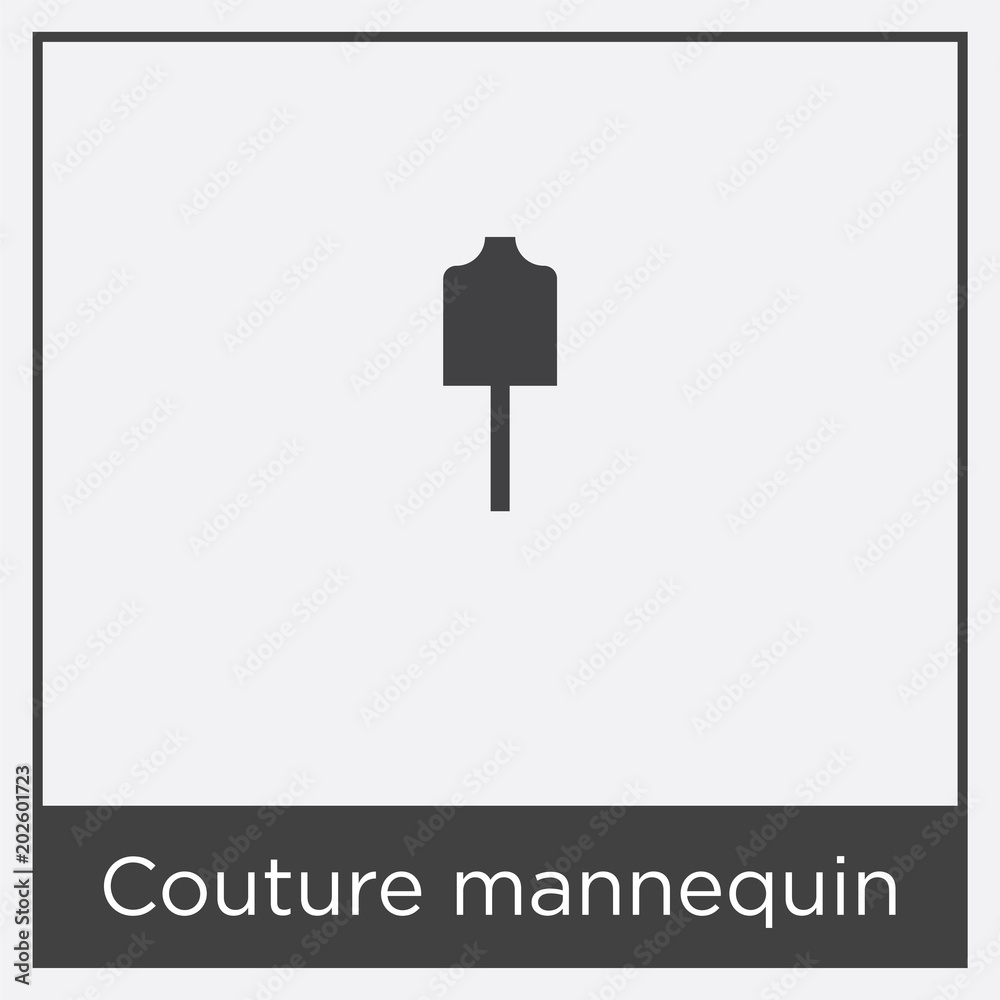Couture mannequin icon isolated on white background Couture mannequin icon isolated on white background
