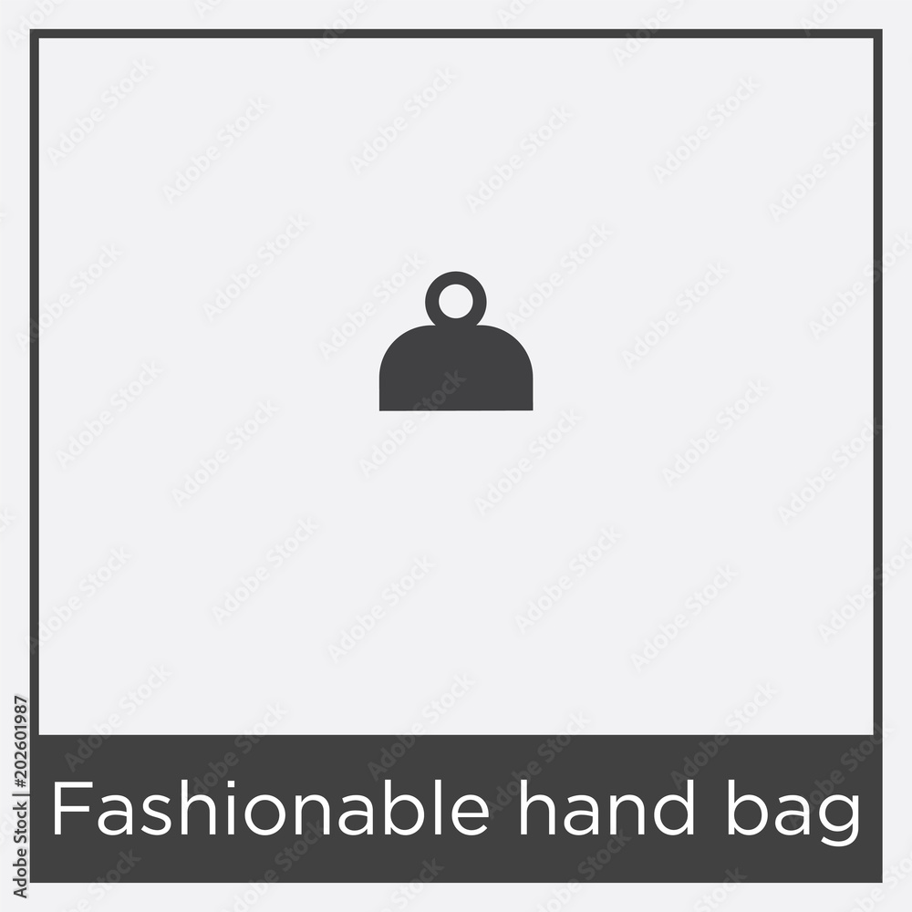 Fashionable hand bag icon isolated on white background Fashionable hand bag icon isolated on white background