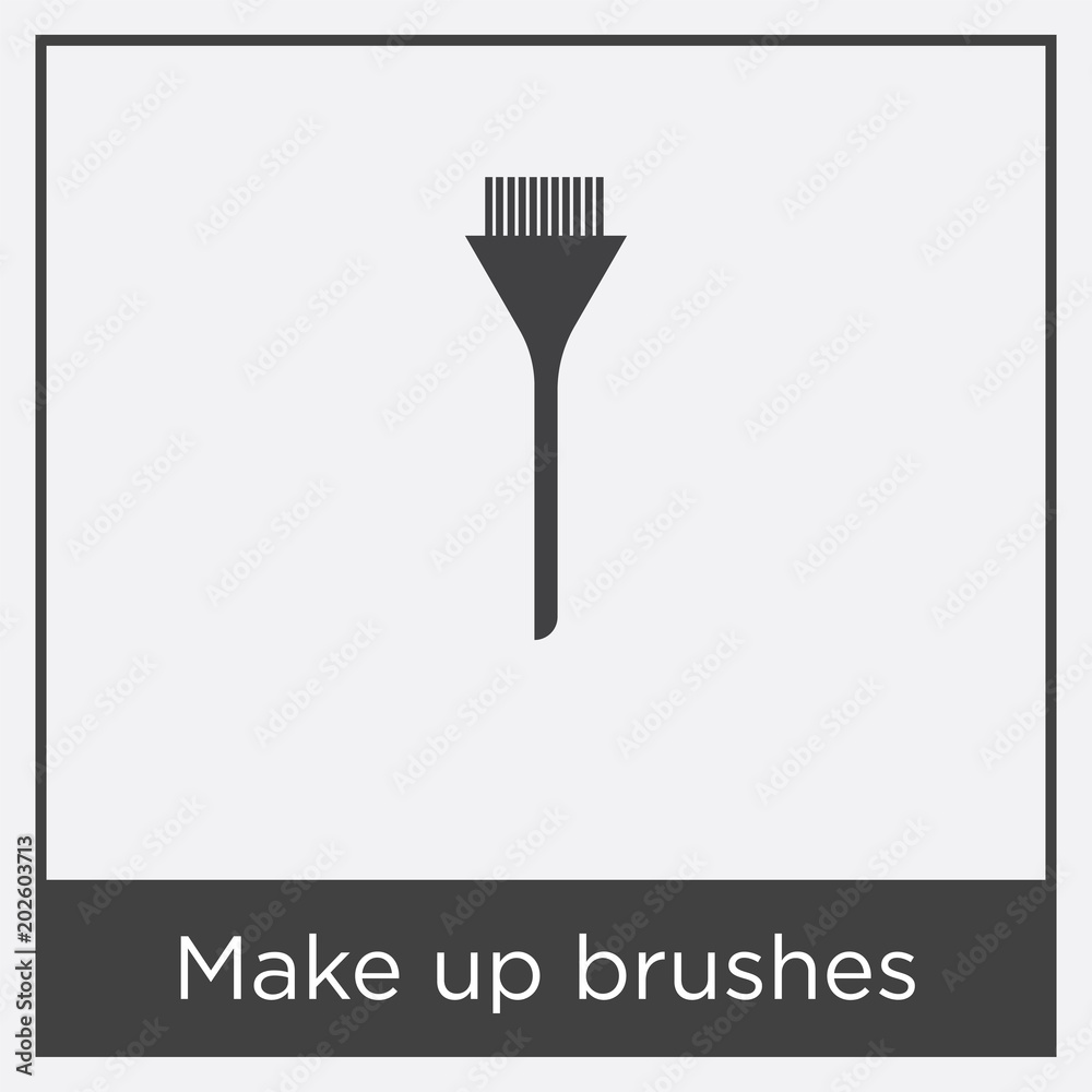 Make up brushes icon isolated on white background Make up brushes icon isolated on white background