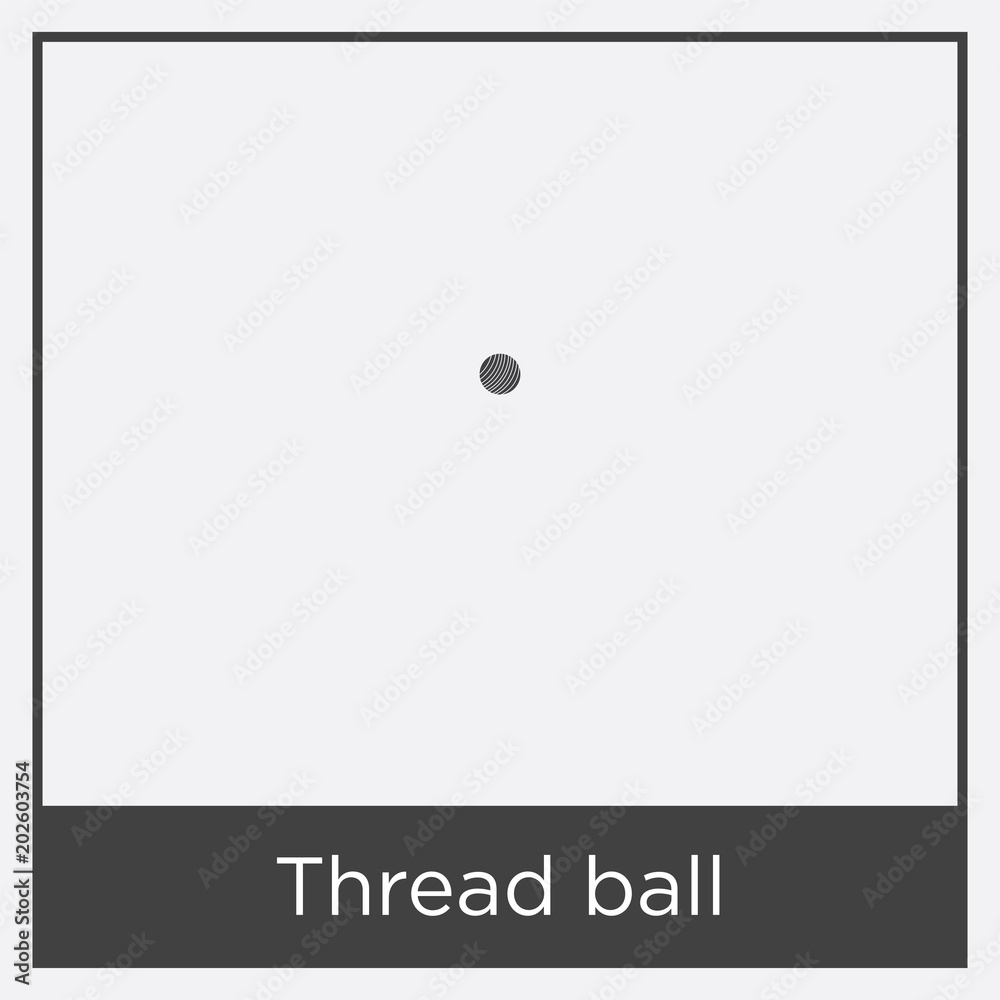 Thread ball icon isolated on white background Thread ball icon isolated on white background