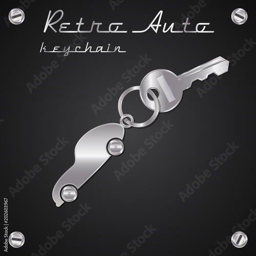 Retro Car and key.