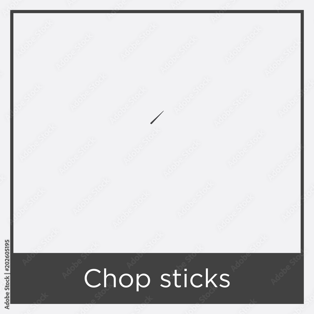 Chop sticks icon isolated on white background Chop sticks icon isolated on white background