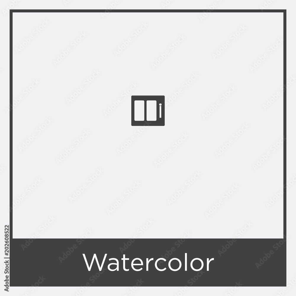 Fotografie Watercolor icon isolated on white background