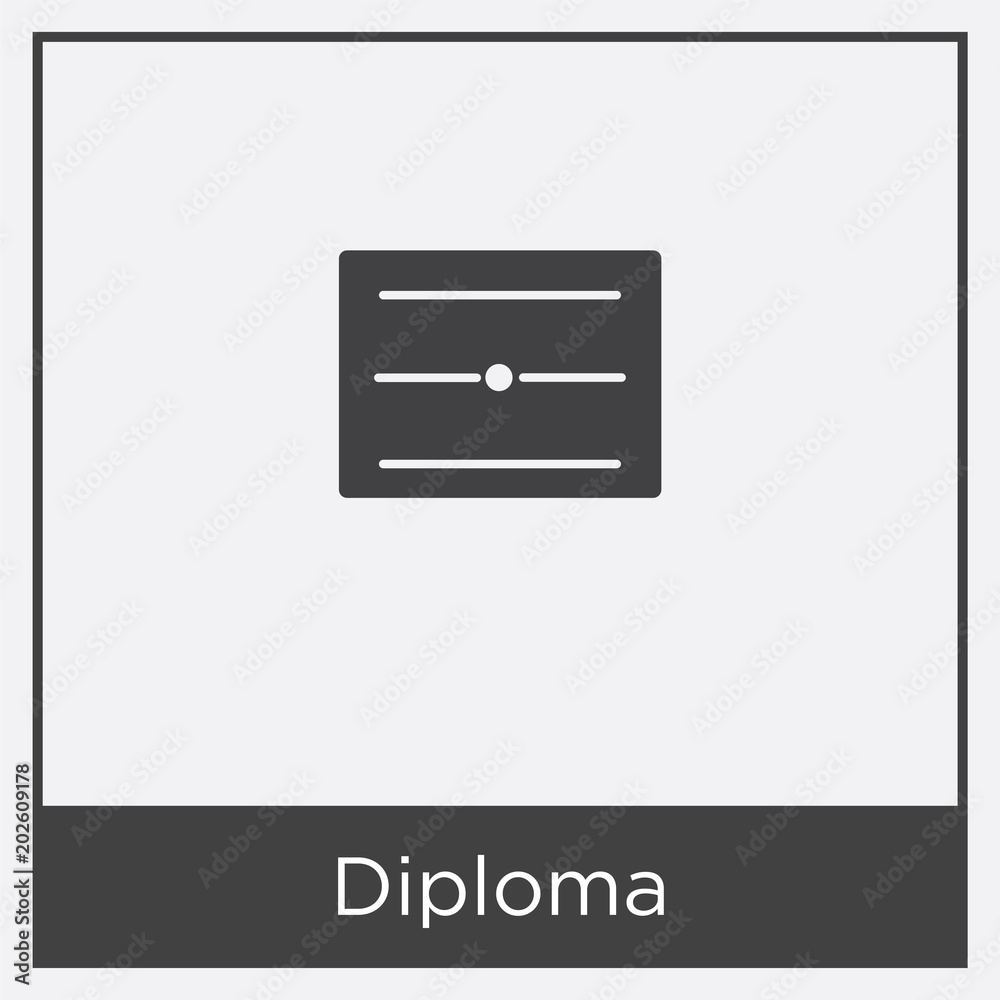 Diploma icon isolated on white background Diploma icon isolated on white background