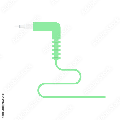 Green headphone plug.