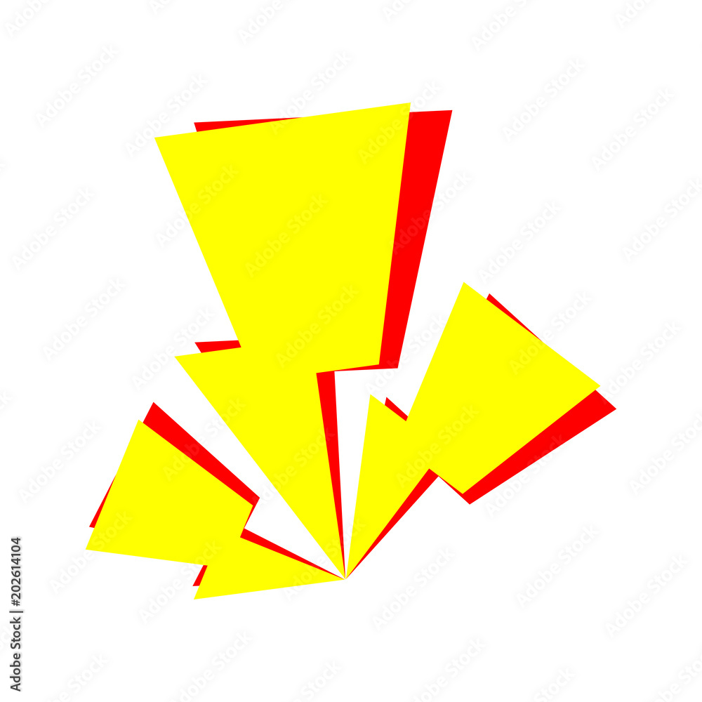 Lightning strikes in comic style. Vector illustration. Lightning strikes in comic style. Vector illustration.