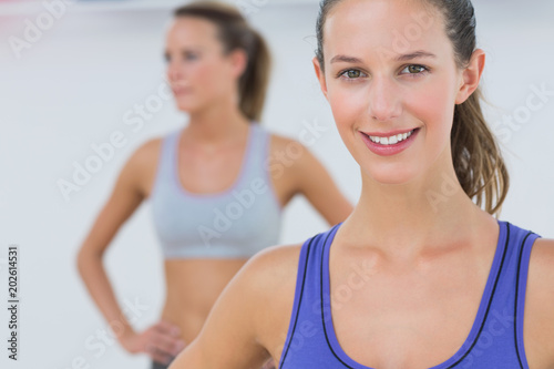 Portrait of fit young women in sports bra