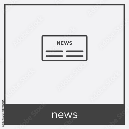 news icon isolated on white background
