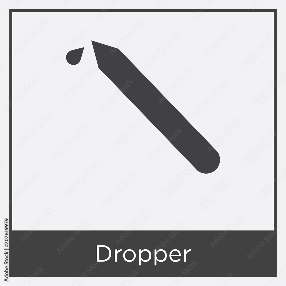 Dropper icon isolated on white background Dropper icon isolated on white background