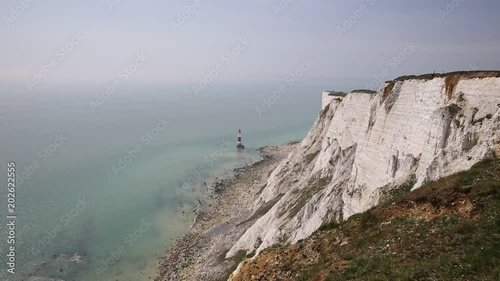 Beachy Head cliffs showing drop at notorious suicide place near Eastbourne East Sussex UK Beachy Head cliffs showing drop at notorious suicide place near Eastbourne East Sussex UK