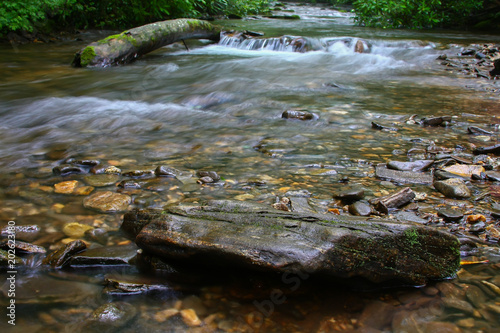 River Flowing Through Rocks
