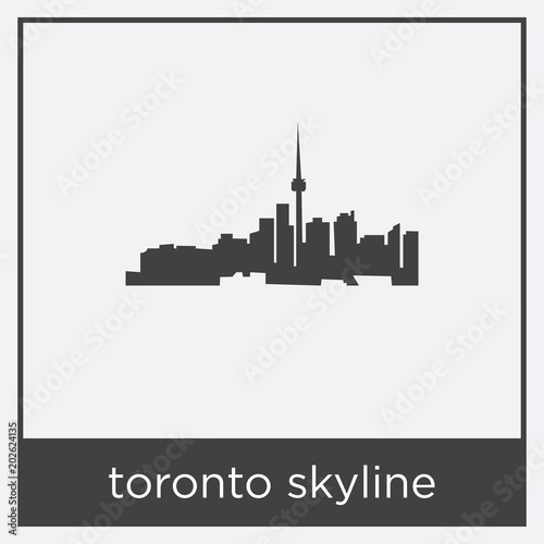 toronto skyline icon isolated on white background