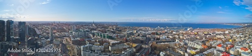 Fototapeta Naklejka Na Ścianę i Meble -  Aerial view of City Tallinn Estonia