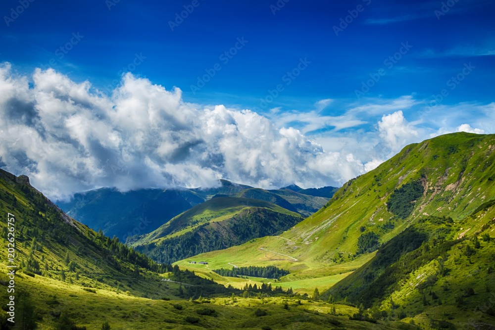 Mountain landscape in Bagolino, Lombardy, Italy