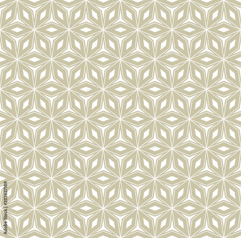 Vector golden seamless pattern in oriental style. Elegant geometric ornament Vector golden seamless pattern in oriental style. Elegant geometric ornament