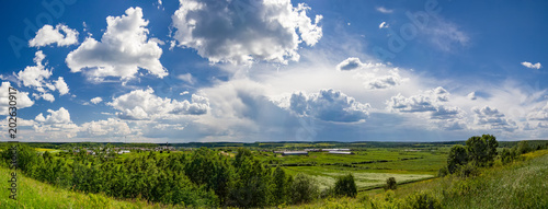 Panorama of the countryside in Russia, Komi Republic