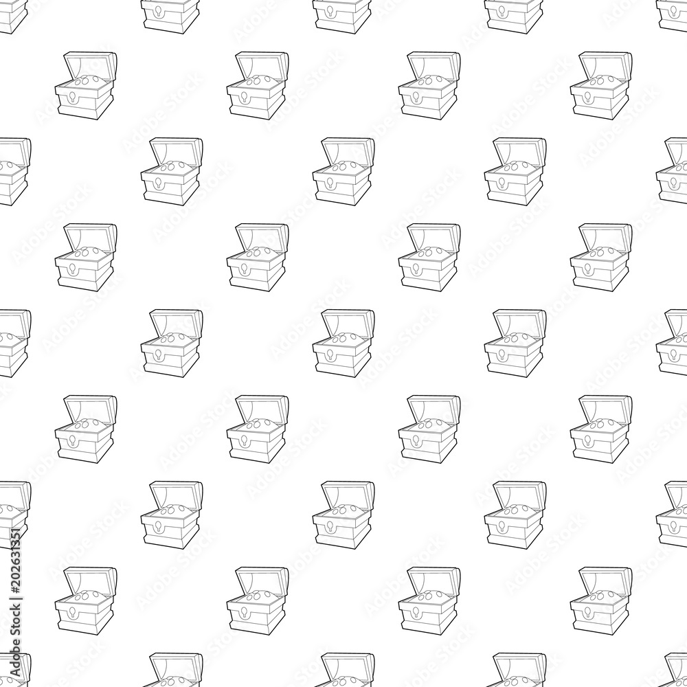 Chest of gold pattern vector seamless repeating for any web design Chest of gold pattern vector seamless repeating for any web design