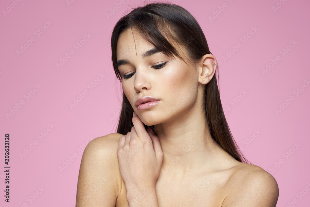woman with eyes closed facial treatment woman with eyes closed facial treatment