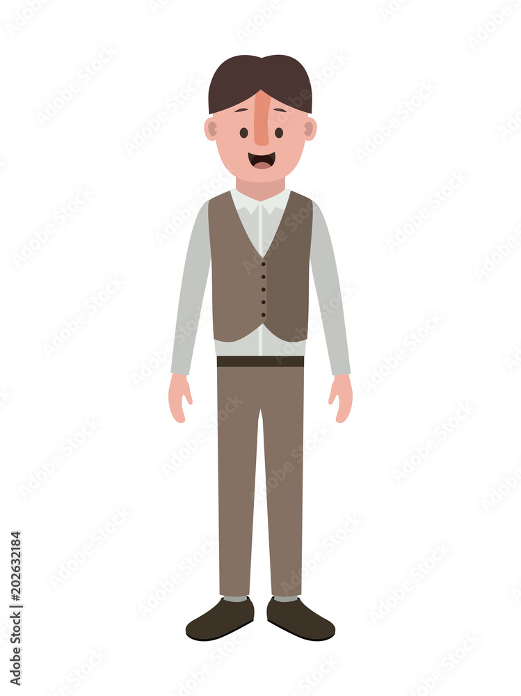 young man with elegant suit vector illustration design