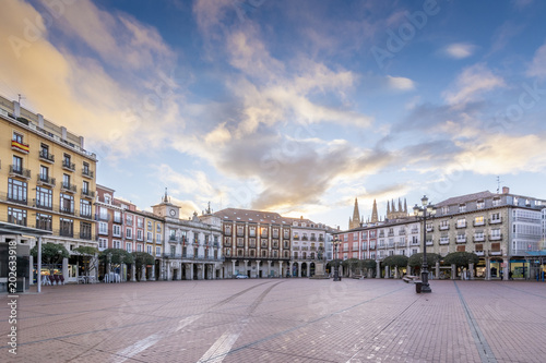 Plaza Mayor y ayuntamiento de  Burgos en Castilla y Leon España photo